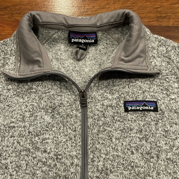 Patagonia Better Sweater Gray 1/4 Zip Fleece Long Sleeve Knit Top Warm Small - Picture 5 of 7